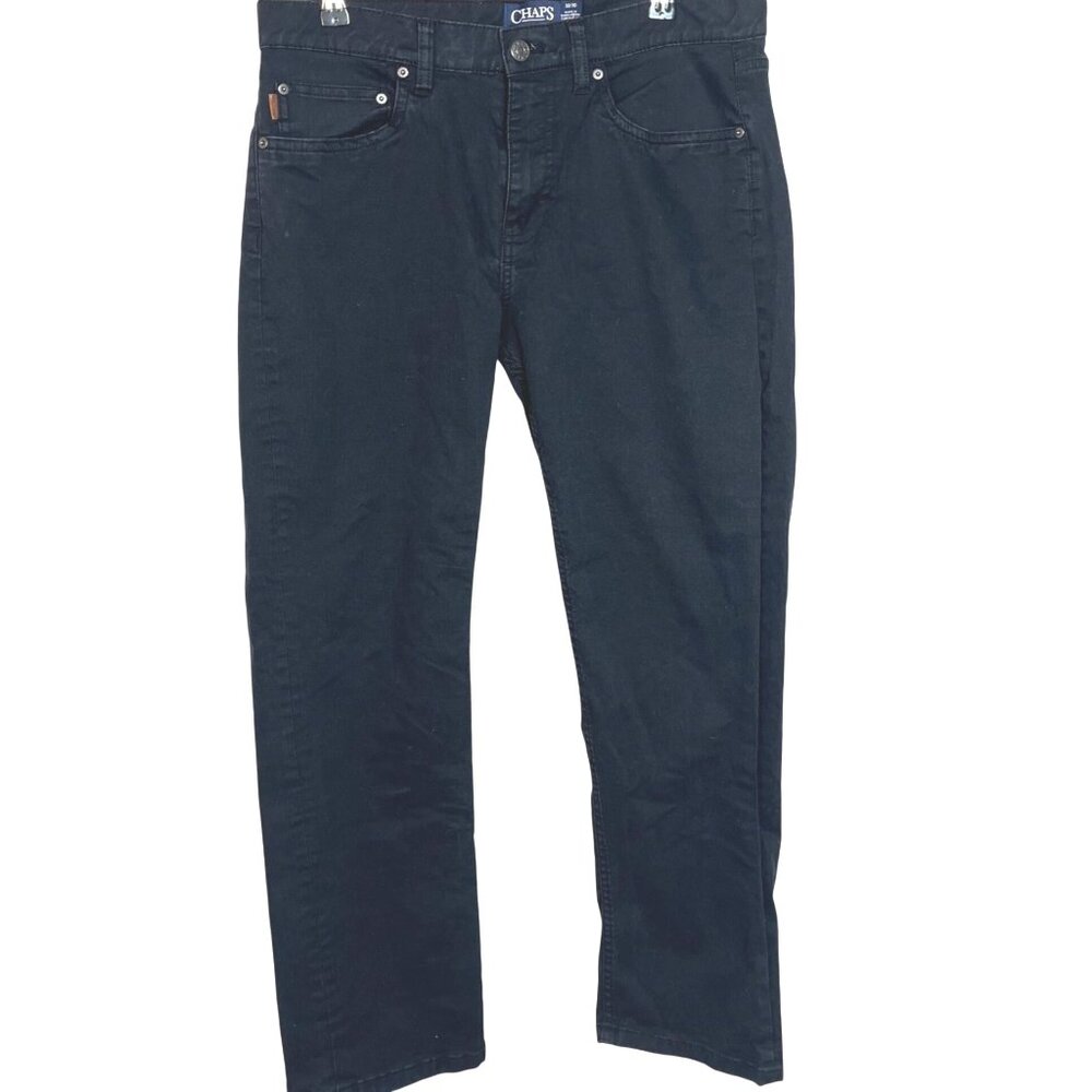 Chaps Straight Leg Fit Black Classic Casual Denim Jeans Men's Size 32x30